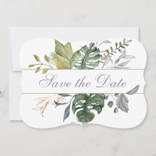 Tropical Greenery | Save the Date (Front)