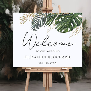 Tropical Greenery Summer Boho Mariage Affiche de b