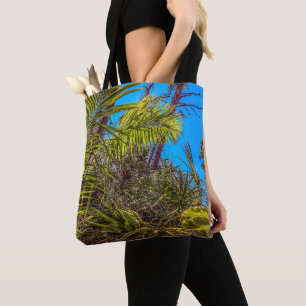 Tropical Greens and Blue Sky Tote Bag
