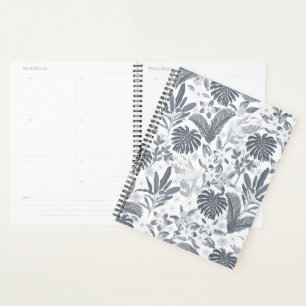 Tropical Grey Floral Greenery Planner