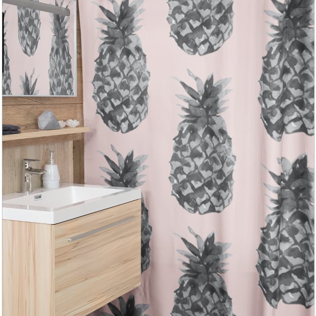 Tropical Grey & Pink Pineapple Seamless Pattern (Creator Uploaded)