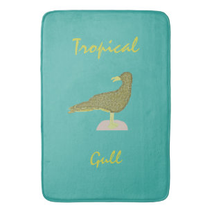 Tropical Gull-Brown  Bath Mat