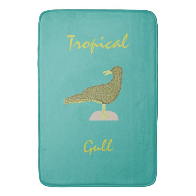 Tropical Gull-Brown  Bath Mat (Front Vertical)