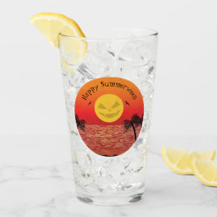 Tropical Halloween Glass