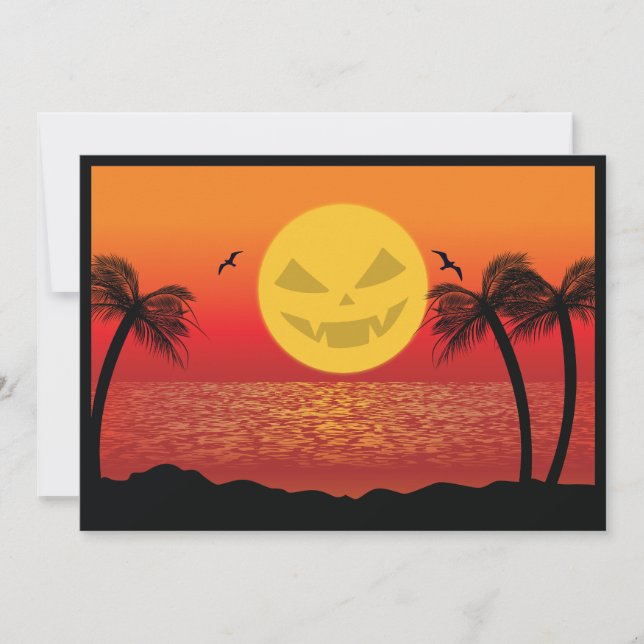 Tropical Halloween Invitation (Front)
