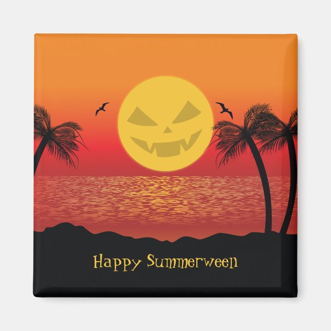 Tropical Halloween Magnet (Front)