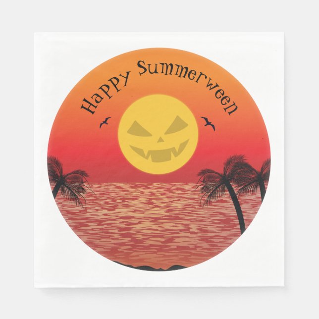 Tropical Halloween Napkin (Front)