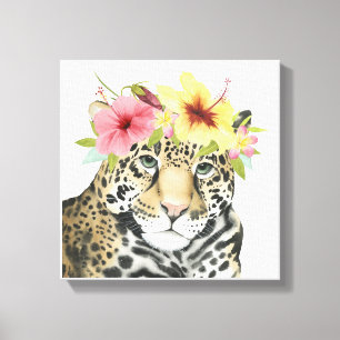 Tropical Halo   Sweet Cheetah Canvas Print