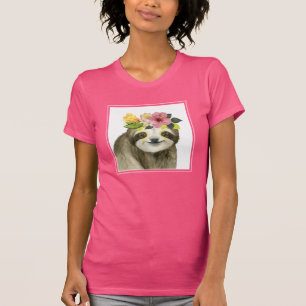 Tropical Halo Sweet Sloth T-Shirt