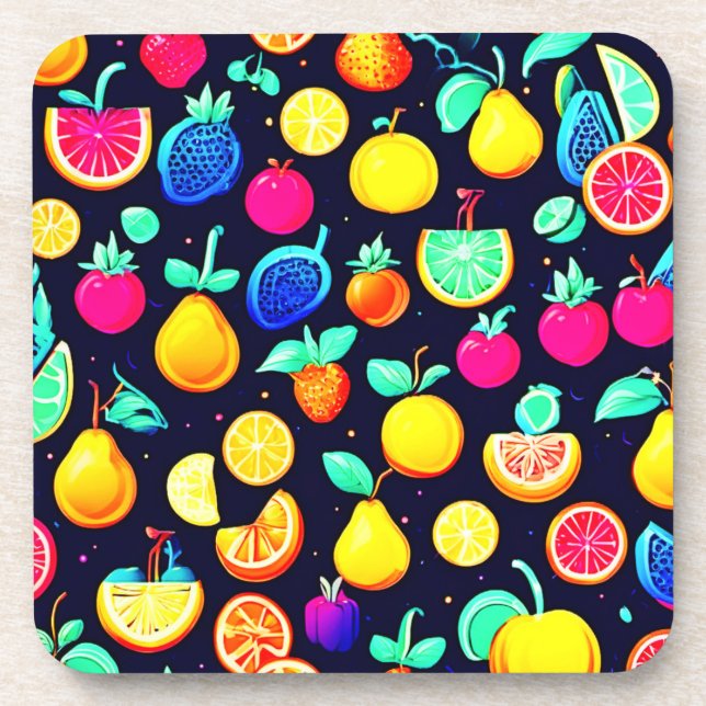 Tropical Harvest Patterns Coaster (Front)