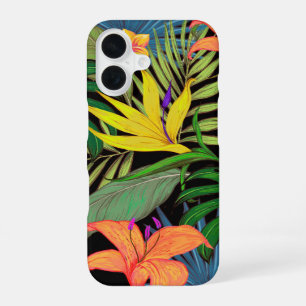 Tropical Hawaii Aloha Flower Graphic iPhone 16 Case