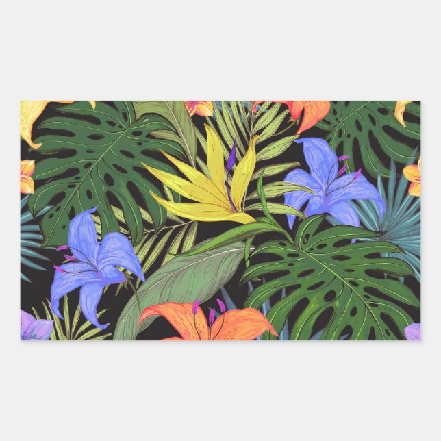 Tropical Hawaii Aloha Flower Graphic Sticker (Front)