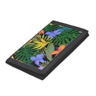 Tropical Hawaii Aloha Flower Graphic Trifold Wallet