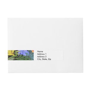 Tropical Hawaii Aloha Flower Graphic Wraparound Address Label