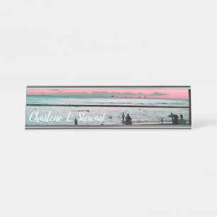 Tropical Hawaii Beach Desk Name Plate