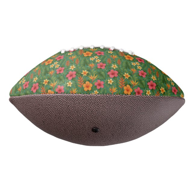 Tropical/Hawaii patterned floral Football (Rotated 270)