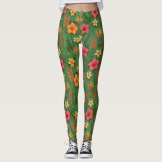 Tropical/Hawaii patterned floral Leggings