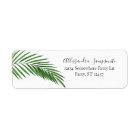 Tropical Hawaiian Feuilles White Adresse de retour