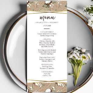 Tropical Hawaiian Floral & Coconut wedding Menu
