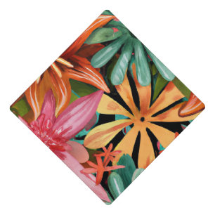 tropical/Hawaiian/floral/flower Graduation Cap Topper