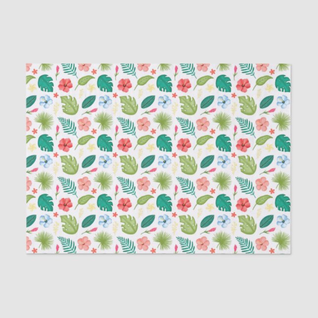 Tropical Hawaiian Floral Tissue Paper (Front)