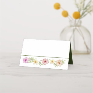 Tropical Hawaiian Flowers Wedding   Place Card