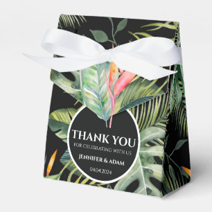 Tropical Hawaiian Heliconia Wedding Thank You Bag Favor Box