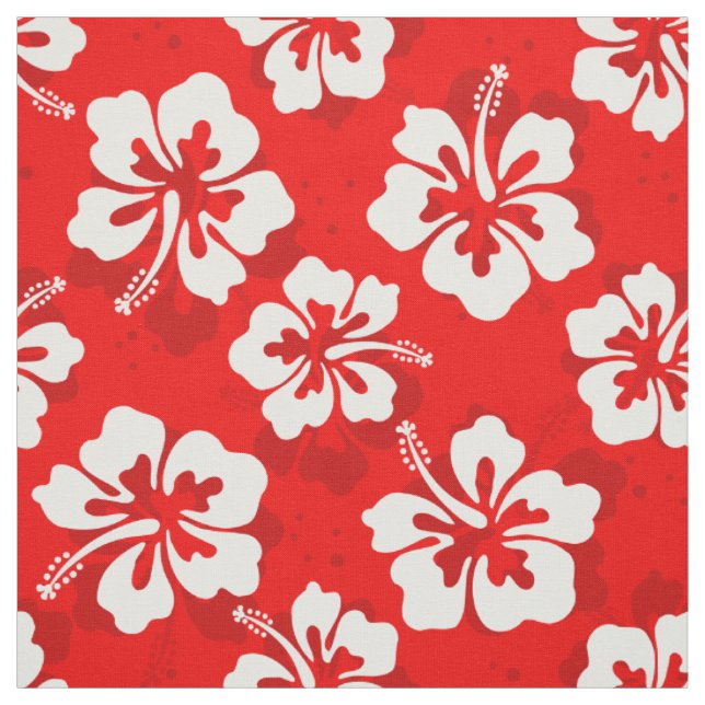 Tropical Hawaiian Hibiscus floral pattern Fabric (Swatch)