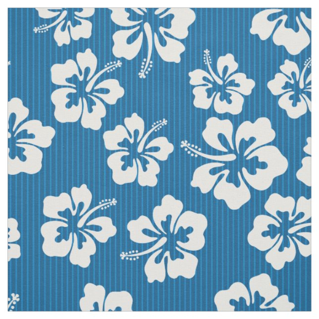 Tropical Hawaiian Hibiscus floral pattern Fabric (Swatch)