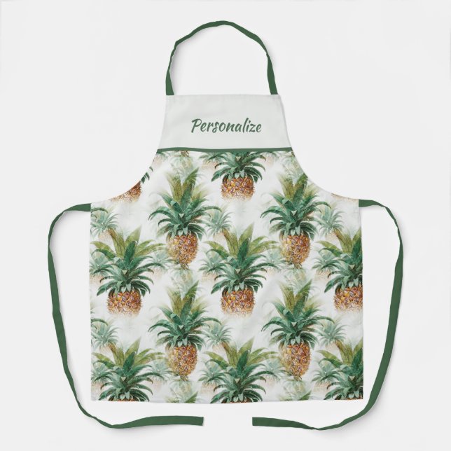 Tropical Hawaiian Pineapple Fruit Apron (Front)