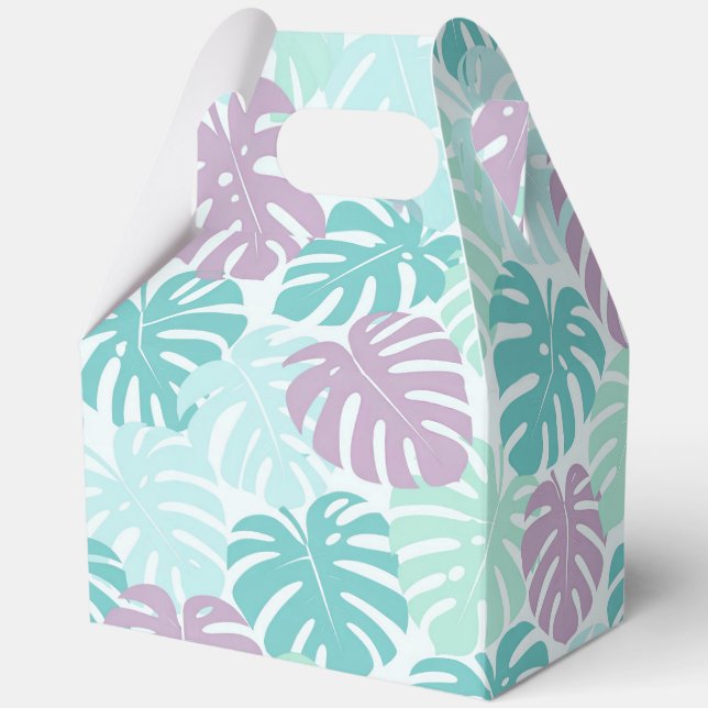 Tropical hawaiian print favor box (Front)