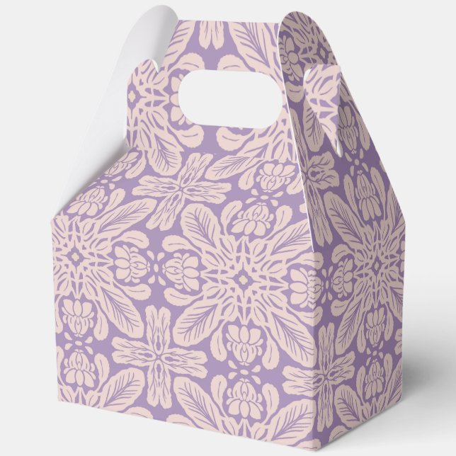 Tropical hawaiian print favor box (Front)