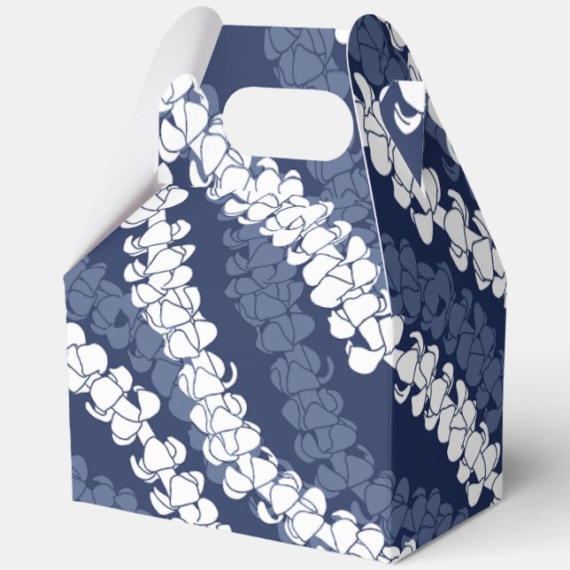 Tropical hawaiian print favor box (Front)