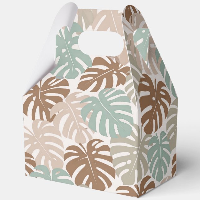 Tropical hawaiian print favor box (Front)
