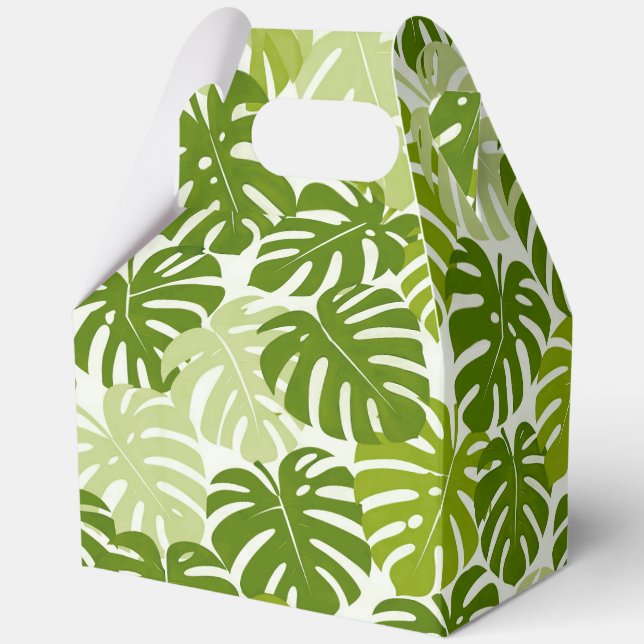 Tropical hawaiian print favor box (Front)
