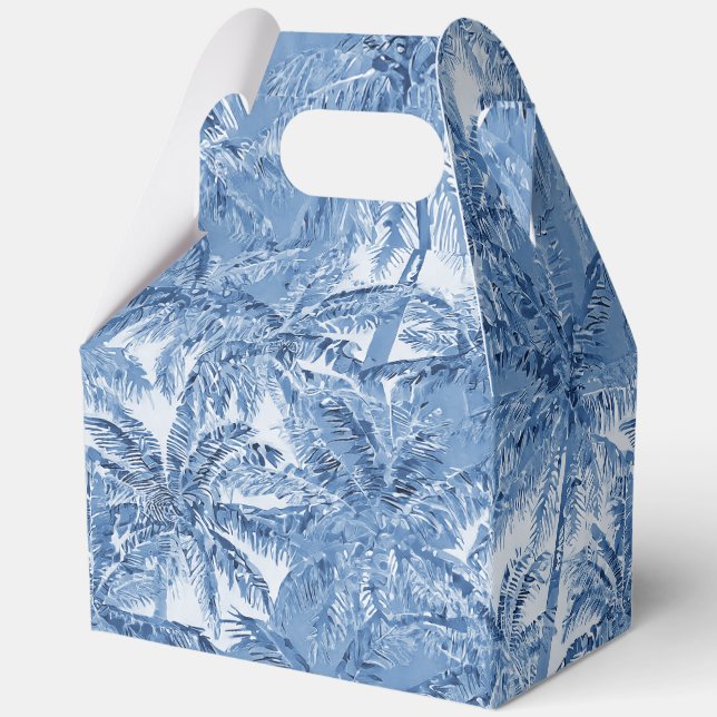 Tropical hawaiian print favor box (Back)