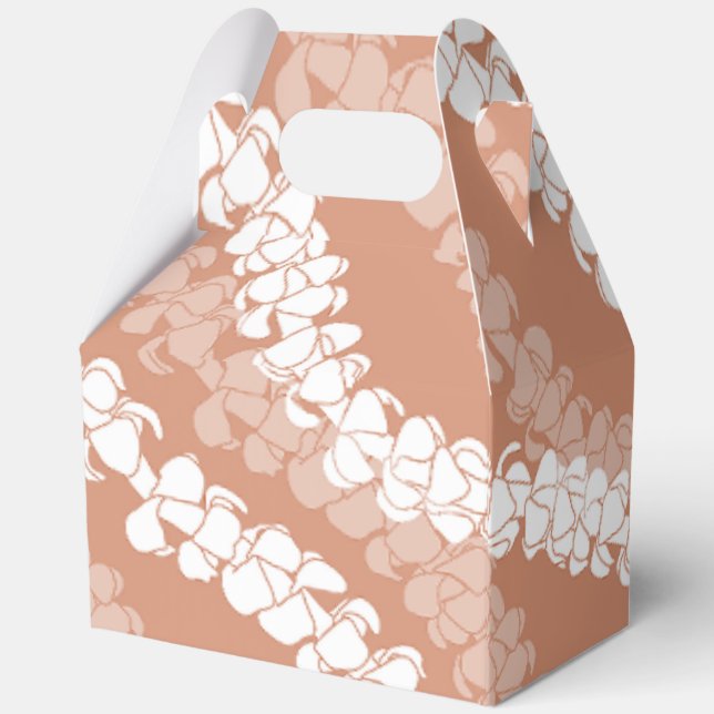 Tropical hawaiian print favor box (Back)