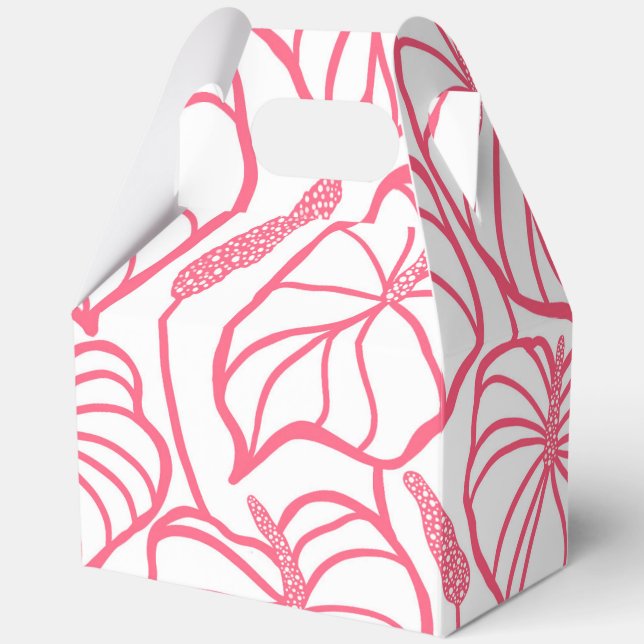 Tropical hawaiian print favor box (Front)