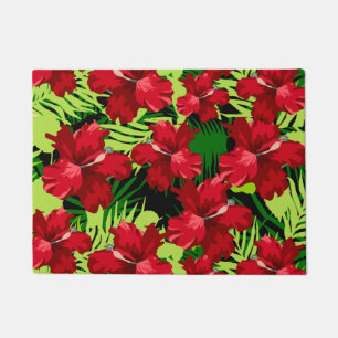 Tropical Hawaiian Style Welcome Door Mat
