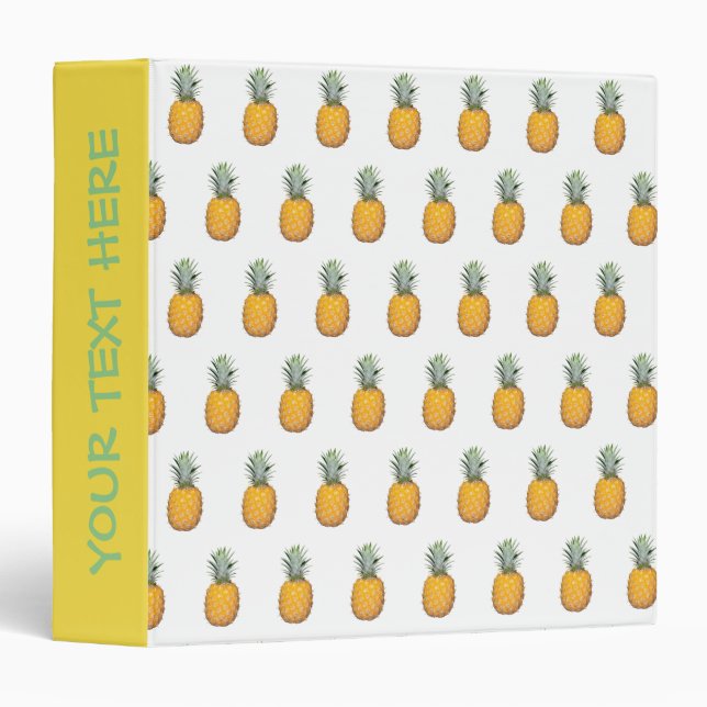 Tropical Hawaiian Summer Pineapple Binder (Front/Spine)