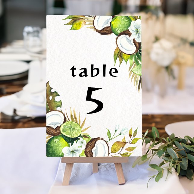 Tropical Hawaiian table number (Creator Uploaded)