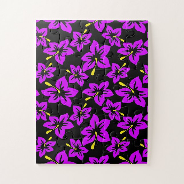 Tropical Hawiian Hibiscus Flowers Jigsaw Puzzle (Vertical)