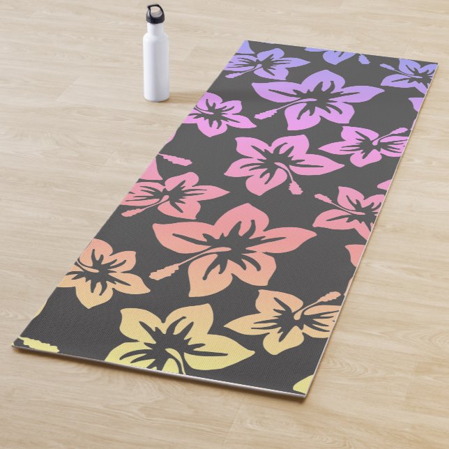 Tropical Hawiian Hibiscus Flowers Yoga Mat (In Situ)