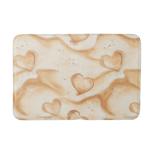 Tropical Hearts in Sand Beach   Bath Mat