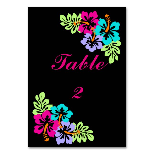 Tropical Hibiscus - 3x5 Table Card (Back)