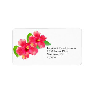 Tropical Hibiscus Address Label