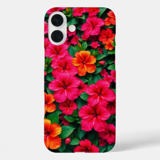 Tropical Hibiscus Bloom iPhone 16 Plus Case