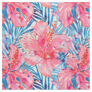 Tropical Hibiscus Breeze Fabric