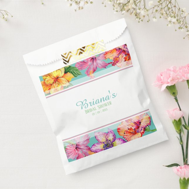 Tropical Hibiscus Bridal Shower Favour Bag (Sealed)