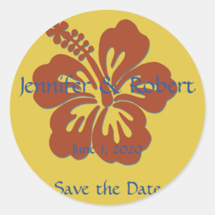 Tropical Hibiscus Envelope Seal